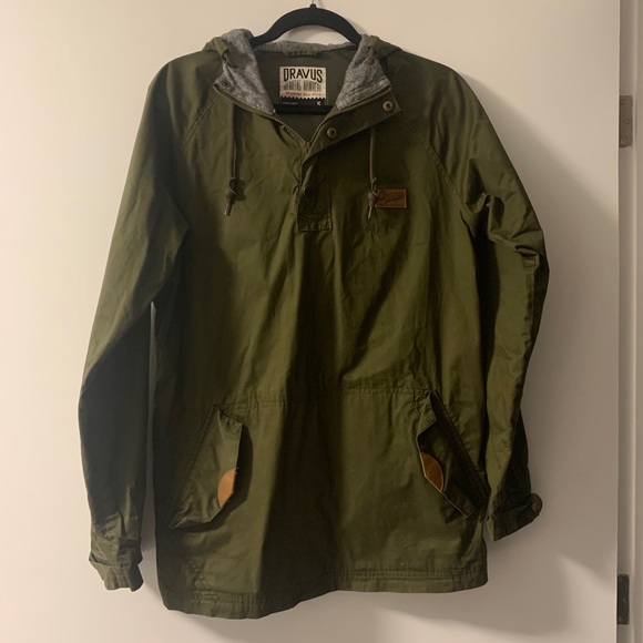 Dravus Olive Pullover Anorak Jacket - Picture 2 of 4